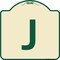 Signmission Designer Series Sign W/ Letter J, Tan & Green Heavy-Gauge Aluminum Sign, 18" x 18", TG-1818-22946 A-DES-TG-1818-22946 - alternate 1